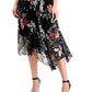 Vestido feminino com estampa floral em chiffon preto tamanho 16 da Connected