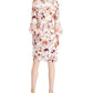 Vestido tubinho com aba lateral estampado feminino Connected marrom tamanho 6 Petite