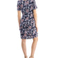 Vestido tubinho estampado plissado feminino Connected rosa tamanho 8