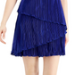 Vestido tubinho plissado em camadas feminino Connected, azul, tamanho 12, pequeno