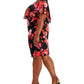 Vestido tubinho floral popover feminino conectado laranja tamanho 20W