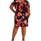 Vestido tubinho floral popover feminino conectado laranja tamanho 22W