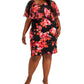 Vestido tubinho floral popover feminino conectado laranja tamanho 22W