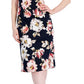 Vestido midi com estampa floral feminino Connected, azul, tamanho 10