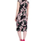 Vestido midi com estampa floral feminino Connected, rosa, tamanho 10