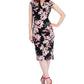 Vestido midi com estampa floral feminino Connected, rosa, tamanho 10