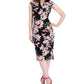 Vestido midi com estampa floral feminino Connected, rosa, tamanho 12