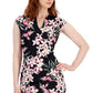 Vestido midi com estampa floral feminino Connected, rosa, tamanho 12