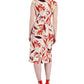 Vestido midi com estampa floral feminino Connected, marrom, tamanho 6