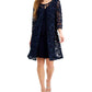 Vestido feminino Soutache azul tamanho 8 da Connected