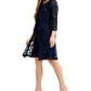 Vestido feminino Soutache azul tamanho 8 da Connected