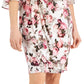 Vestido tubinho feminino Connected com manga 3/4 rosa tamanho 14 Petite