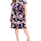 Vestido midi popover com estampa floral feminino conectado, rosa, tamanho 24W