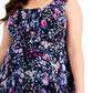 Vestido feminino Connected de chiffon com ajuste e abertura frontal, azul, tamanho 20W