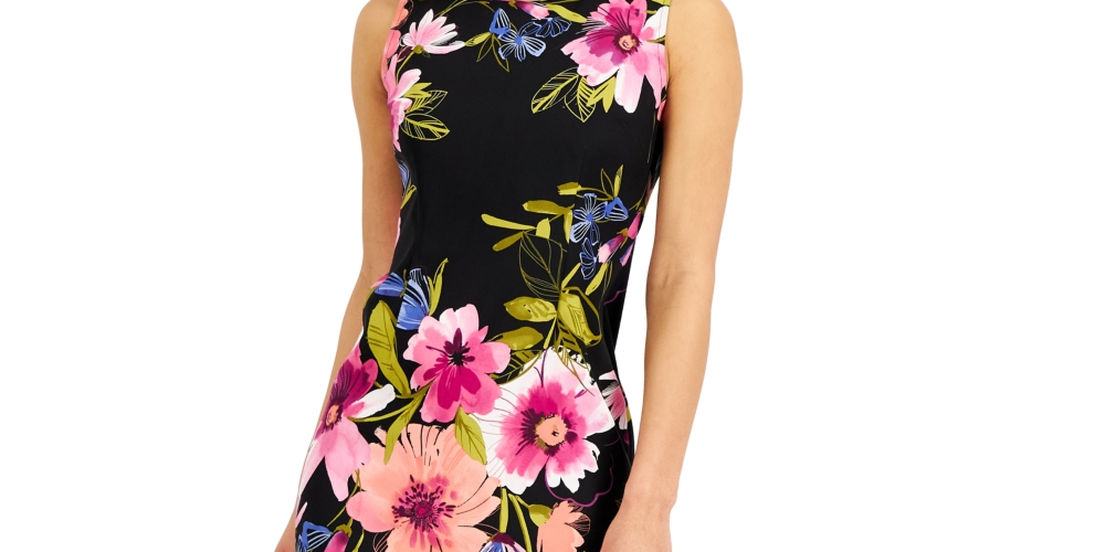 Vestido tubinho floral feminino conectado rosa tamanho 4 pequeno