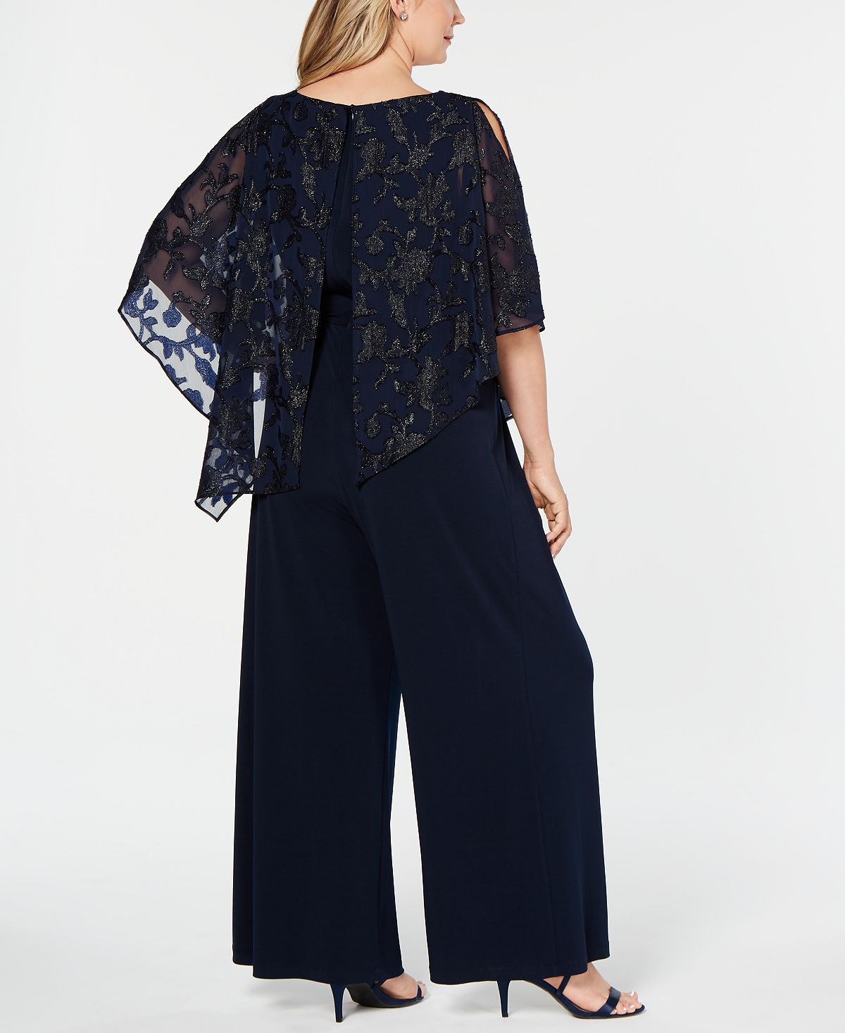 Macacão feminino com sobreposição assimétrica conectado, preto, tamanho 20W