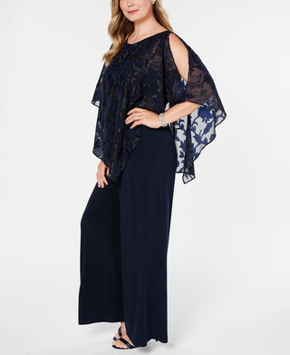 Macacão feminino com sobreposição assimétrica conectado, preto, tamanho 20W