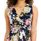 Vestido feminino Connected em camadas de chiffon com ajuste evasê, azul, tamanho 8, pequeno