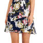 Vestido feminino Connected em camadas de chiffon com ajuste evasê, azul, tamanho 8, pequeno
