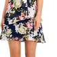 Vestido feminino Connected em camadas de chiffon com ajuste evasê, azul, tamanho 8, pequeno