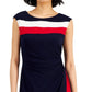 Vestido tubinho com blocos de cores da Connected Women's, vermelho, tamanho 12