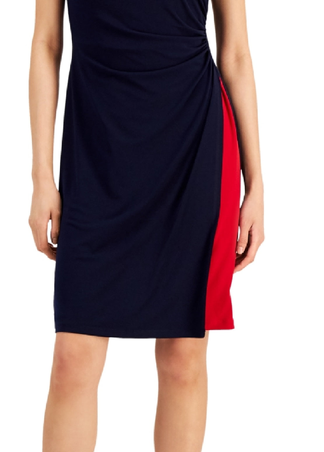 Vestido tubinho com blocos de cores da Connected Women's, vermelho, tamanho 12
