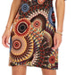 Vestido feminino com estampa e argola lateral, marrom, tamanho 12, pequeno