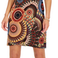 Vestido feminino com estampa e argola lateral, marrom, tamanho 12, pequeno