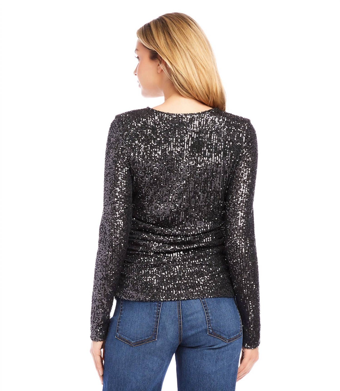 Karen Kane - Sequin Side Shirred Top
