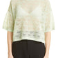 Club Monaco Boxy Lace Top in Green, Size Small