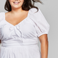 E agora este vestido feminino moderno com corte em camadas e flare, tamanho 4X