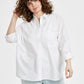 E agora esta camisa feminina grande de algodão branca tamanho 0X