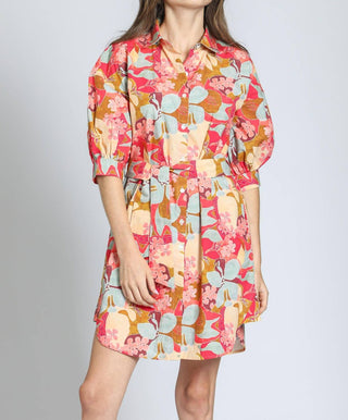 Apny - Vestido com manga bufante e cinto
