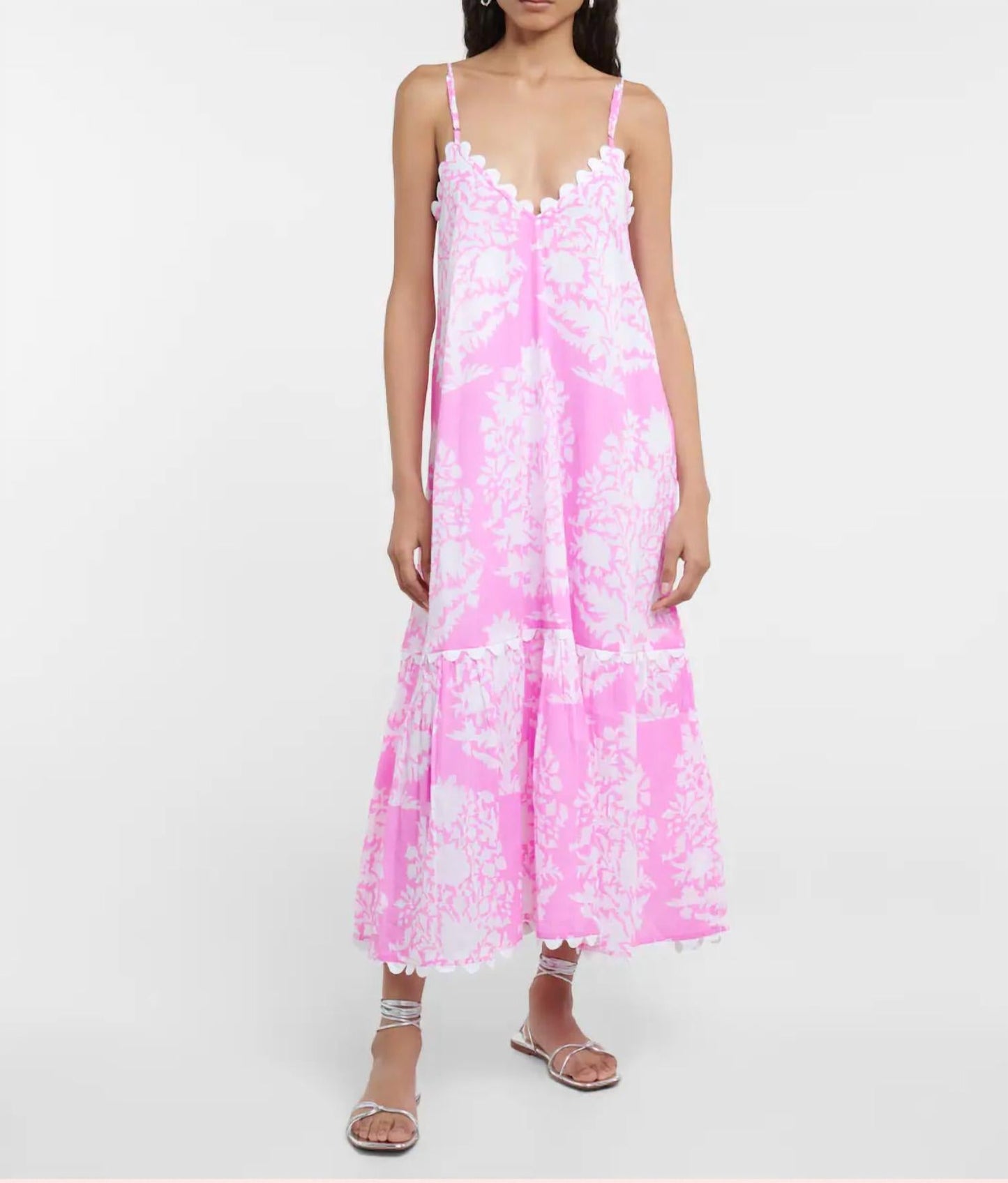 Juliet Dunn - Palladio Print Sash Bow Back Midi Dress