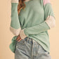 Aemi + Co - Sage Colorblock Long Sleeve Top