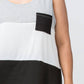 Entro - Color Block Waffle Knit Tank Top