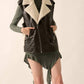 Promesa - Vegan Leather And Fleece Zip-up Motorcycle Vest