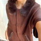 Dolce Cabo - Faux Fur Trim Cardigan