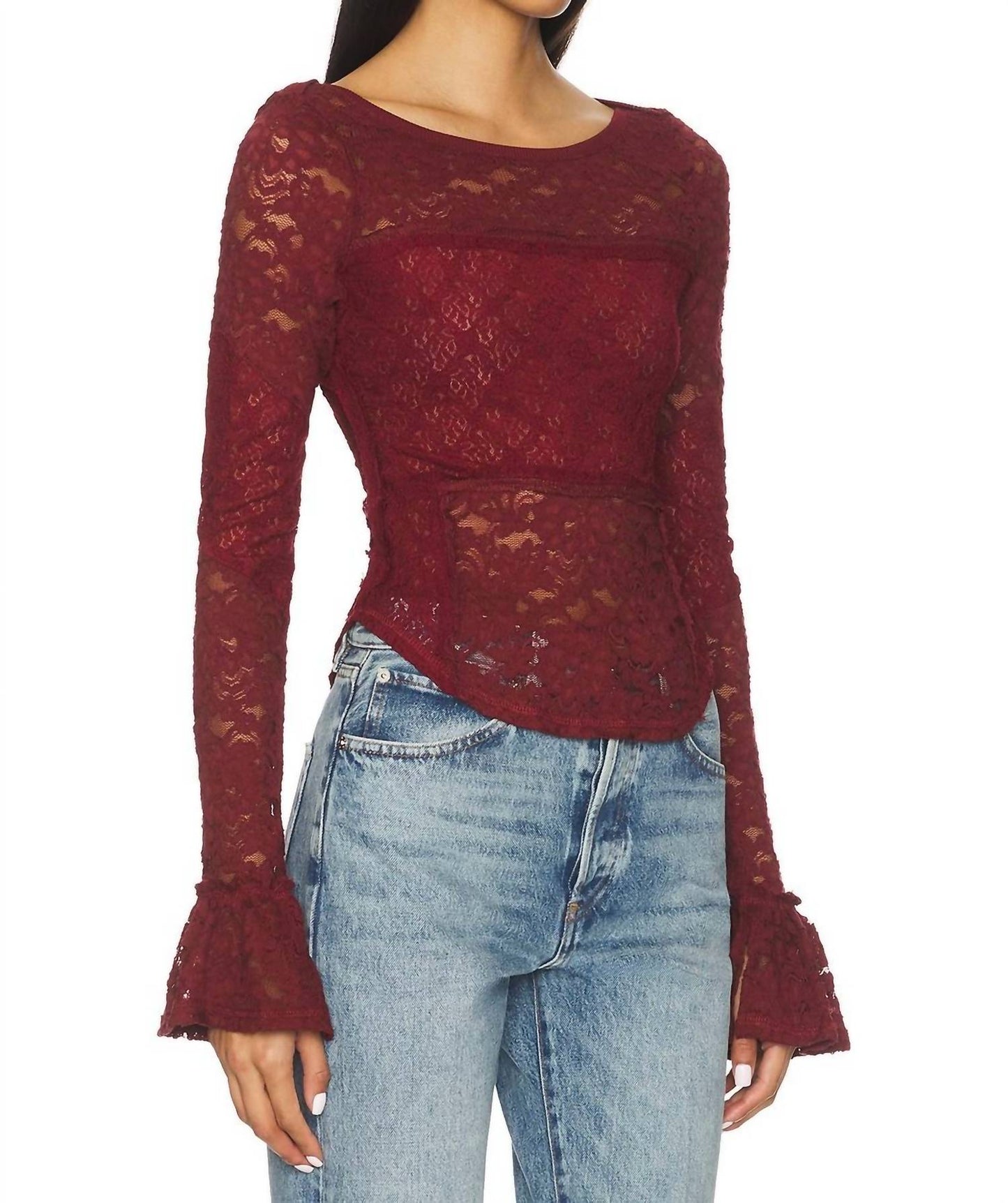 Free People - Lace Layering Long Sleeve Blouse