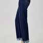 Risen - High Rise Crossover Straight Leg Jeans