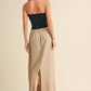 Miou Muse - Cotton Poplin Strapless Maxi