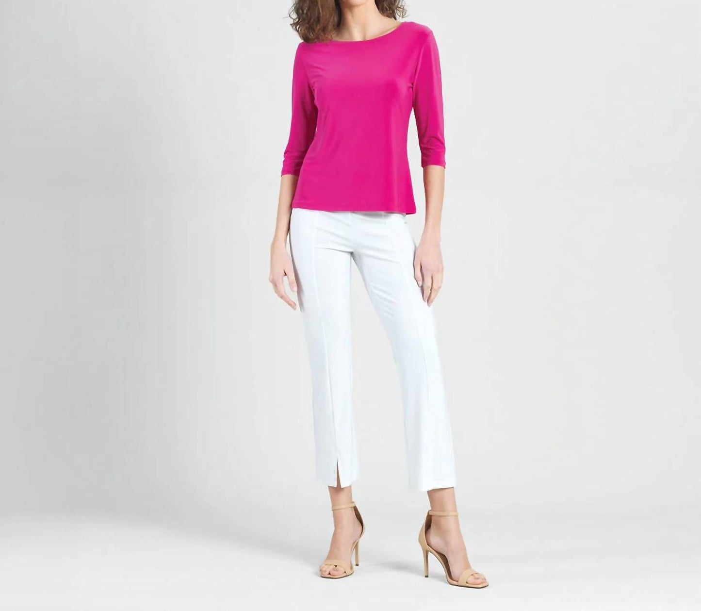 Clara Sunwoo - Round Neck 3/4 Sleeve Top