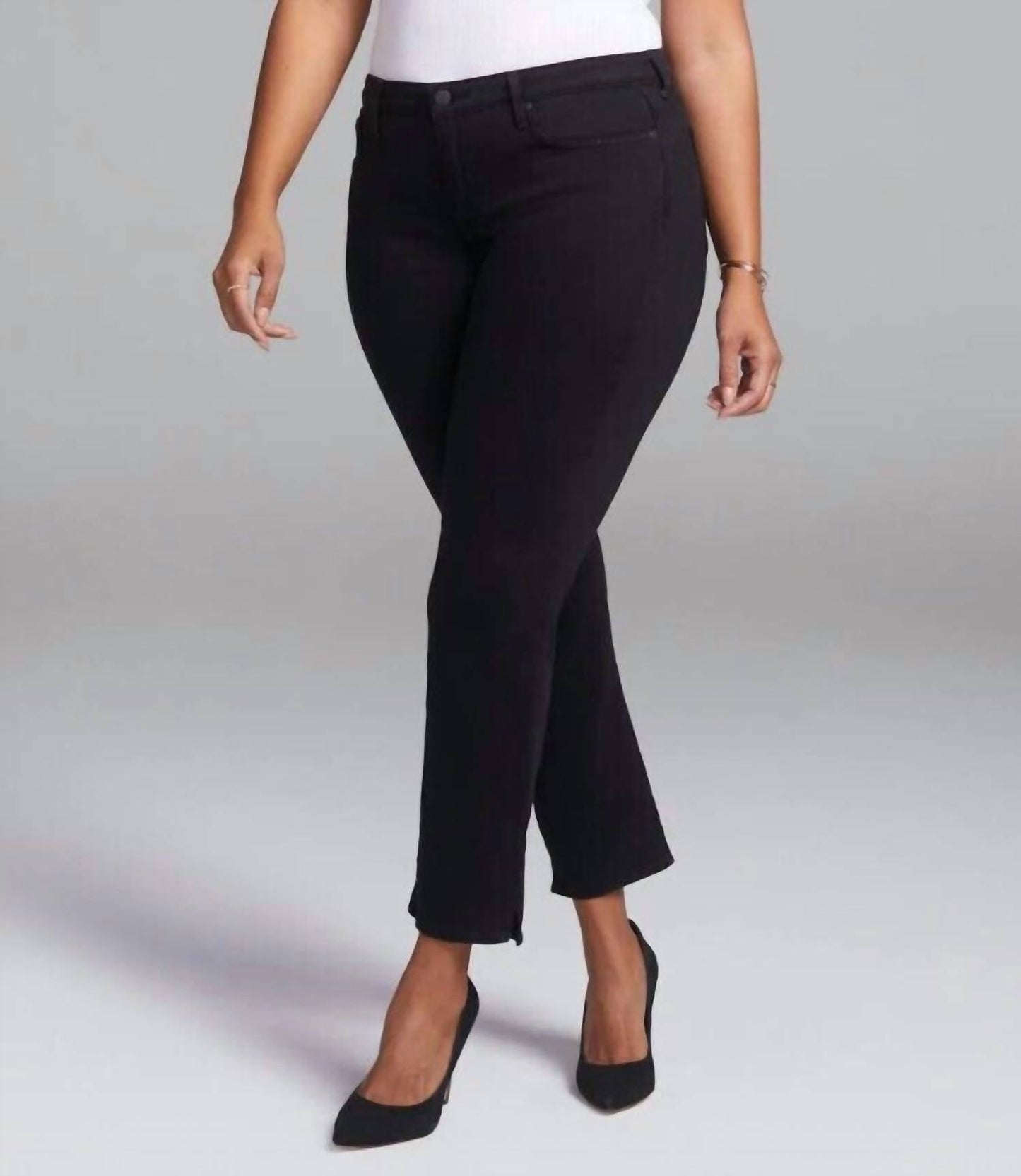 Nydj - Slim Straight With Side Slits Ankle Jeans