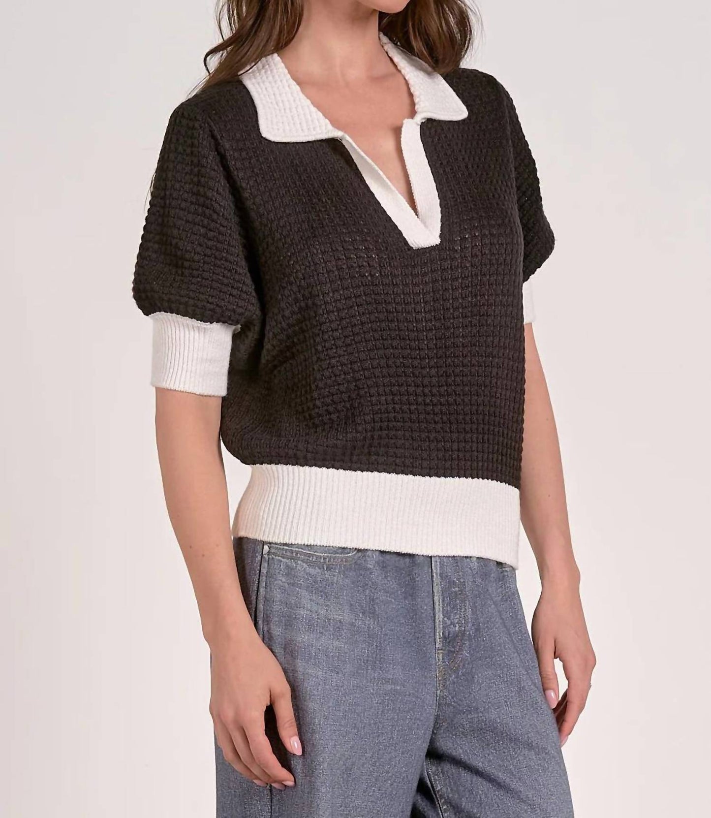 Elan - Rita Three Quarter Sleeve Top