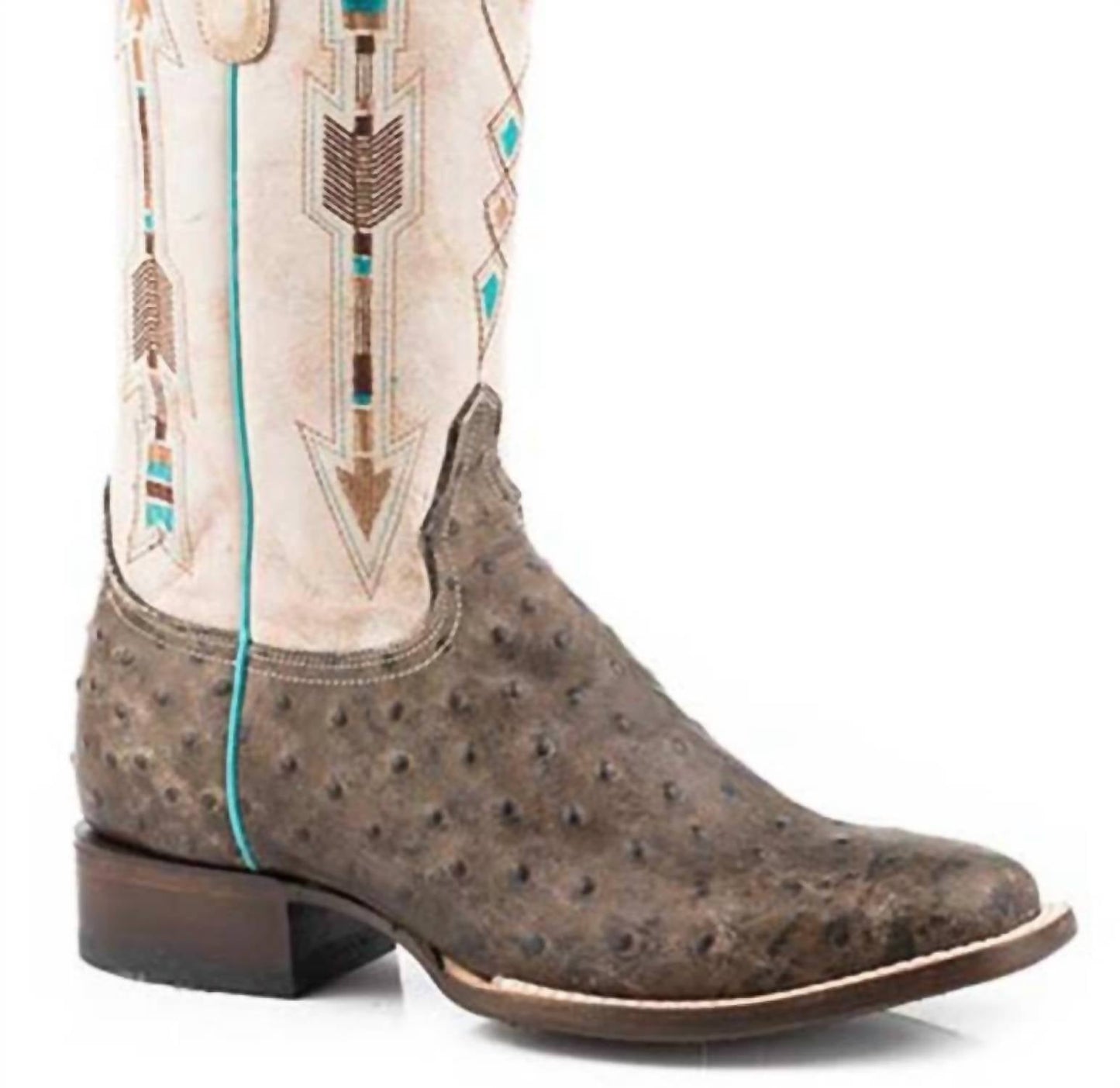 Roper - Women's Ostrich Feather Print Western Boots