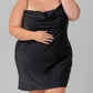 Good American - SATIN MINI SLIP DRESS