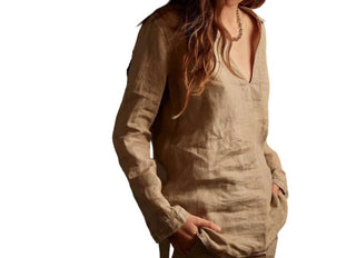 James Perse - Open Henley Collared Shirt