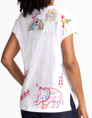 Johnny Was - Easy Paneled V-neck Tee