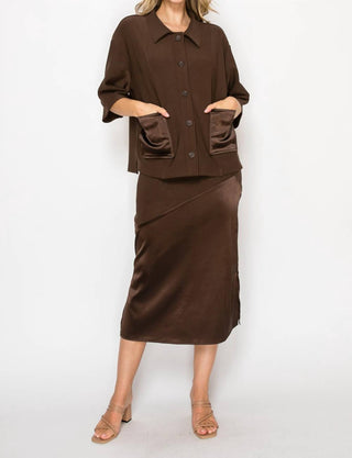 Joh - Kira Button Down Satin Top