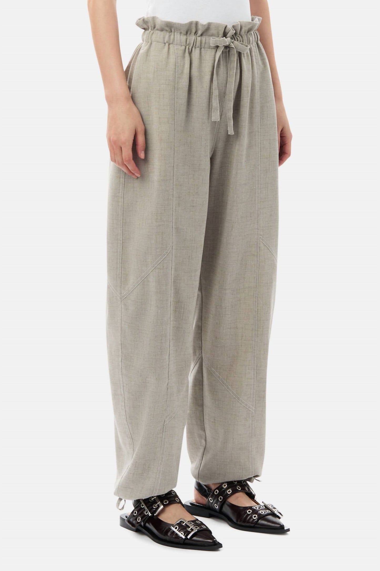 Ganni - Light Melange Suiting Pants